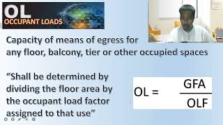 OCCUPANT LOAD  NFPA101  Means of Egress Module 101A  Reference CODE by RA9514  IRR2019 [upl. by Ela554]