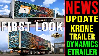 ETS2 KRONE Trailer Dynamics eTrailer REVIEW 🚨 First Look NEW KRONE eTrailer Trailer [upl. by Qiratla162]