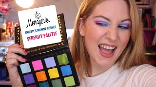 Eye Swatches Comparisons amp First Impressions  Serenity Palette  hot vegan hannah [upl. by Enniroc]