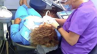 Hygienist visit  dental cleaning in clinic  scaling [upl. by Ellebana]