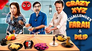 Crazy XYZ vs Farah amp Dilip  Sabse Crazy Food Challenge  FarahKhanK [upl. by Thackeray]