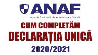 Cum completam Declaratia Unica 2020  2021 [upl. by Yaned458]