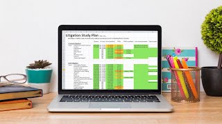 How to create the perfect STUDY PLAN using Excel  Step by step plan to A grades  LPC [upl. by Jereme922]