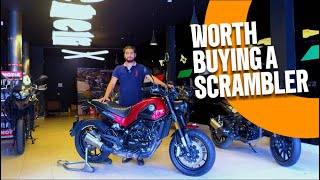 Benelli Leoncino 500  Worth buying a Scrambler heavy bike  Motorcycle Review  Sound Check [upl. by Nyrat523]