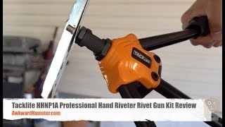 Tacklife HHNP1A Professional Hand Riveter Rivet Gun Kit Review [upl. by Xavler]