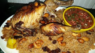 Kabsa Arabic dish 2 with kabsa chutney original Arabic style [upl. by Schmidt]