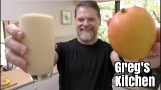 Mango Smoothie Drink Recipe  Gregs Kitchen [upl. by Ylebmik]