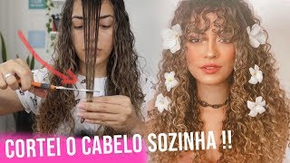 MELHOR CORTE PARA CABELOS CACHEADOS com FRANJA [upl. by Hime]