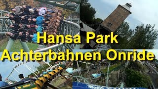 Hansa Park Achterbahnen onride POV – Der Schwur des Kärnan – Fluch von Novgorod – Nessie [upl. by Enohs]