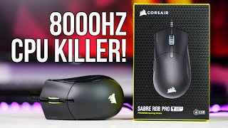 Corsair Sabre RGB Pro  the 8000Hz £50 mouse [upl. by Anees]