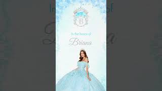 Cinderella Quinceañera Theme Quince Años Birthday Digital Video Invitation [upl. by Coretta290]