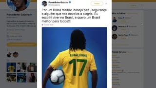 TwitterBrésil Ronaldinho soutient le candidat dextrême droite [upl. by Lorette504]