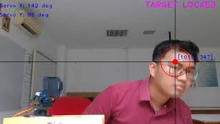 DEMO Headshot Tracking  OpenCV  Arduino [upl. by Yramesor]