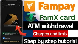 Fampay atm withdrawal charges  fampay card se atm withdrawal  Fampay Card benefits  Famx card use [upl. by Charmain]