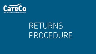 CareCo Product Returns Policy [upl. by Eiuqcaj706]