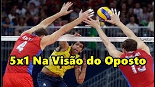 VOLEIBOL 5X1 NA VISÃO DO ATACANTE OPOSTO [upl. by Ji330]