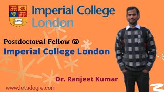 Imperial College London UK  Postdoctoral Fellow [upl. by Eimmak549]