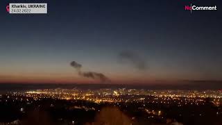 Air raid sirens heard in Kyiv as Russia attacks Ukraine [upl. by Othe]