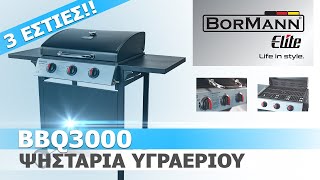 ΨΗΣΤΑΡΙΑ ΥΓΡΑΕΡΙΟΥ 3 ΕΣΤΙΩΝ  BORMANN ELITE BBQ3000 [upl. by Welsh]