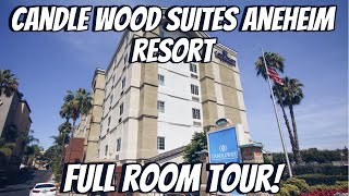 The Candle Wood Suites Anaheim Disneyland Good Neighbor Hotel Room Tour [upl. by Lennej]