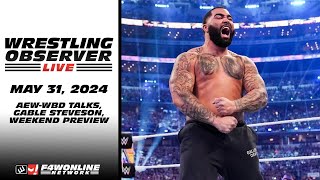 20240531 Wrestling Observer Live AEWWBD talks Gable Steveson weekend preview [upl. by Asfah]