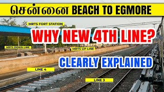 Chennai Beach  Chennai Egmore  Why 4th Line Latest Update [upl. by Eltrym]