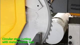 KANEFUSA Cut round steel saw blade [upl. by Inoy]