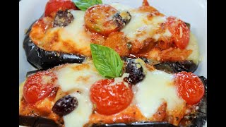 MELANZANE RIPIENE DI PASTA ALLA PARMIGIANA melanzane al forno MELANZANE GRATINATE RIPIENE di pasta [upl. by Ahsaelat3]