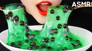 EDIBLE SLIME ASMR TAPIOCA PEARLS ASMR TAPIOCA BOBA MUKBANG ASMR SLIME JELLY RECIPE 🐸 [upl. by Nealon]