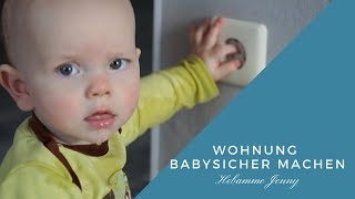 Wohnung babysicher machen Kindersicherung Hebammen Tipps [upl. by Sialac]