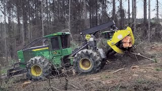 John Deere LII Series Skidders amp Wheeled Feller Bunchers [upl. by Apur225]