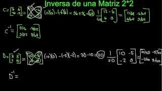 Inversa de una matriz 2x2  Ejercicios Resueltos 1 [upl. by Aurelius]