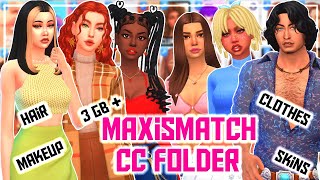 700  ITEMS 3  GB MAXISMATCH CC FOLDER The Sims 4 [upl. by Aprile]