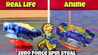 vanish fafnir spin steal in real life vs anime  zero force spin steal [upl. by Perzan]