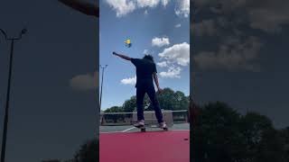 skating walmart board on tennis court 🔥🔥 [upl. by Bena]