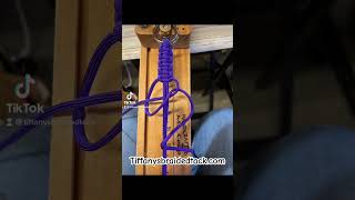 Braiding a bitless bridle in purple bitless bitlessbridle bitlesshorsemanship [upl. by Bearnard]