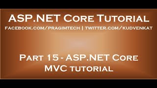 ASP NET Core MVC tutorial [upl. by Hawker916]