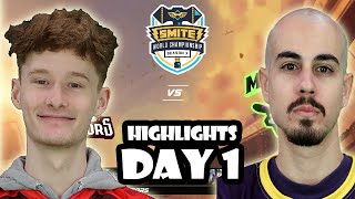 Highlights SMITE WORLD CHAMPIONSHIP GROUP STAGES DAY 1  GLADIATORS vs MAMBO [upl. by Asirralc76]