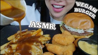 ASMR IMPOSSIBLE VEGAN BURGER  MAC AND CHEESE NUGGETS EAT SOUNDS LIGHT WHISPERS  SASASMR [upl. by Illom]