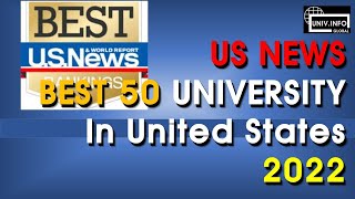 NEW RANKING 2022 US NEWS TOP UNIV 50 in US [upl. by Eiznekam]