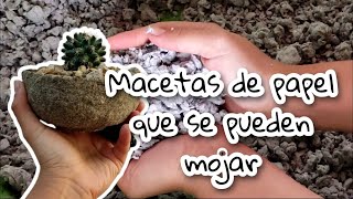 ¿CÓMO HACER MACETAS DE PAPEL RECICLADO  PUEDES REGAR TUS PLANTAS EN ELLAS  ITZCUINTLI [upl. by Gwenora916]