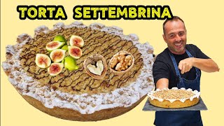 TORTA SBRISOLONA SETTEMBRINA ALLE NOCI CON CONFETTURA DI FICHI RICETTA SPETTACOLARE FATTA A MANO [upl. by Crichton]