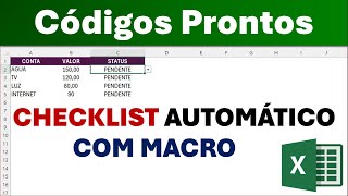 Checklist Excel  Macro para Transferir Linha de Uma Aba para Outra  CÓDIGOS PRONTOS [upl. by Noiroc]