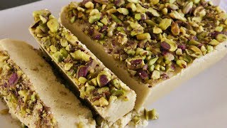 Easy Halva Shekari  Halva Ardeh  Sesame Tahini Halva  آموزش درست کردن حلوا ارده [upl. by Helbonna]