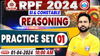 RPF Vacancy 2024 RPF SI Reasoning Practice Set 01 RPF Constable Reasoning Class Rahul Sir [upl. by Sonahpets]