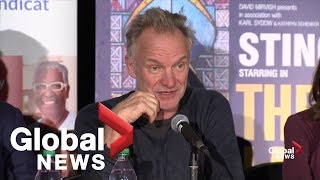 Sting introduces himself as quotLionel Richiequot during press conference in Canada [upl. by Sewel]