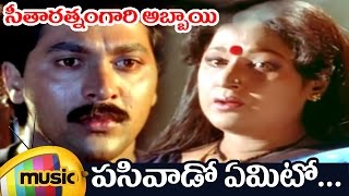 Seetharatnam Gari Abbayi Movie  Pasivado Yemito Telugu Video Song  Roja  Vinod Kumar  Vani Shri [upl. by Anavlys]