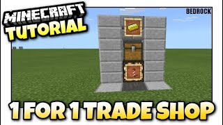 Minecraft  1 for 1 TRADE SHOPStore Redstone Tutorial  Bedrock MCPE  Xbox One  Windows 10 [upl. by Haisej]