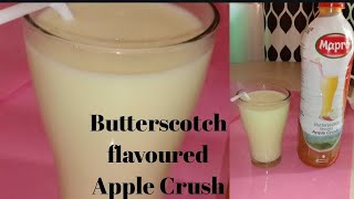 Apple crush  butterscotch flavoured milkshake Amul milk jesa butterscotch milkshake Milkshake [upl. by Raasch]