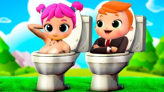 Little Angel amp Friends  Skibidi Toilet Meme Song [upl. by Norbel]